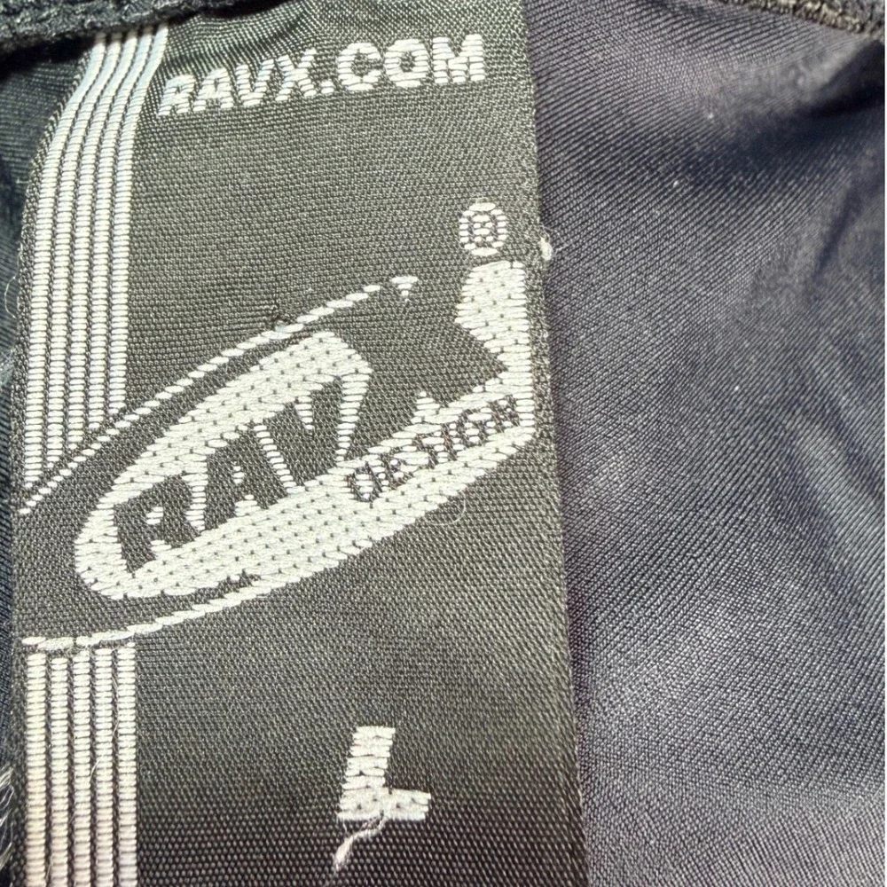 RavX Cycling Shorts Mens L Black Padded Biker Compression Athletic Performance